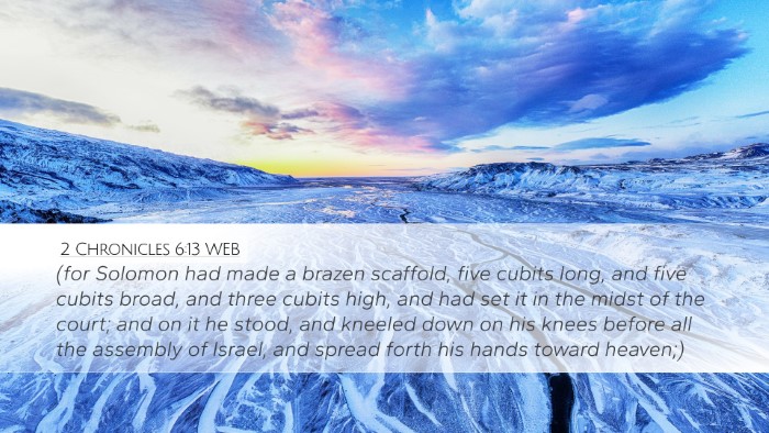2 Chronicles 6:13 WEB Bible Verse Image