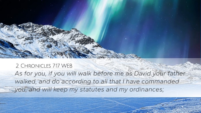 2 Chronicles 7:17 WEB Bible Verse Image