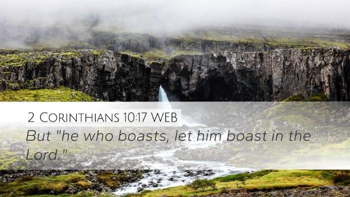 2 Corinthians 10:17 WEB Bible Verse Image