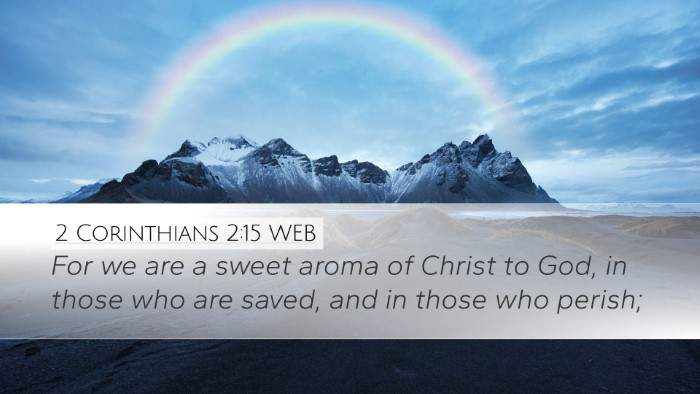 2 Corinthians 2:15 WEB Bible Verse Image