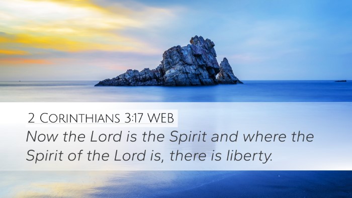 2 Corinthians 3:17 WEB Bible Verse Image