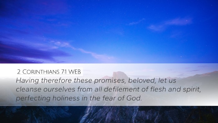 2 Corinthians 7:1 WEB Bible Verse Image