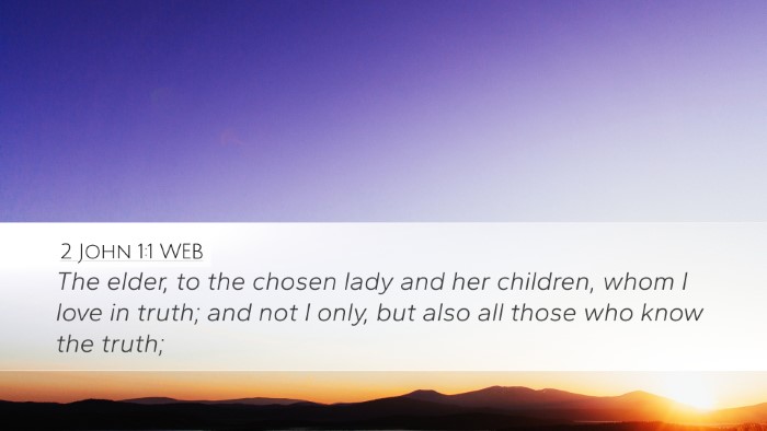2 John 1:1 WEB Bible Verse Image