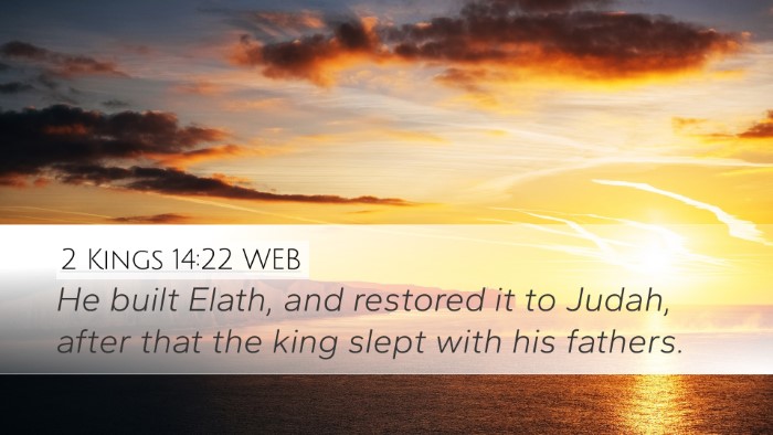 2 Kings 14:22 WEB Bible Verse Image