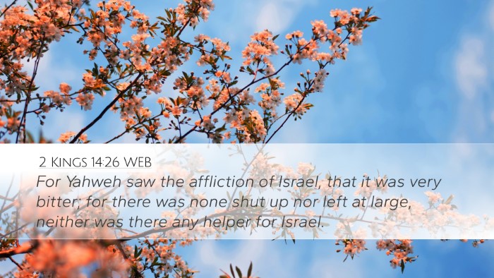 2 Kings 14:26 WEB Bible Verse Image