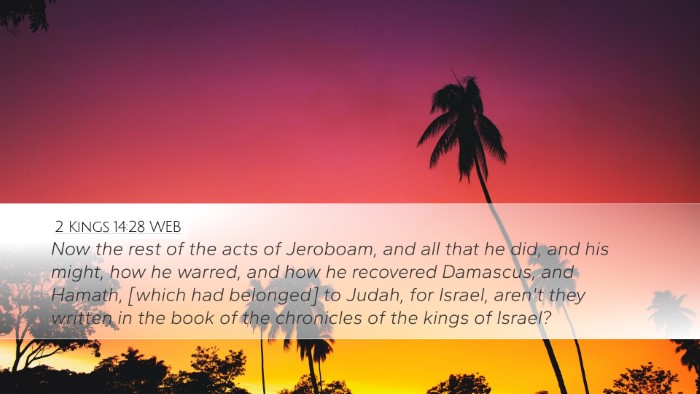 2 Kings 14:28 WEB Bible Verse Image