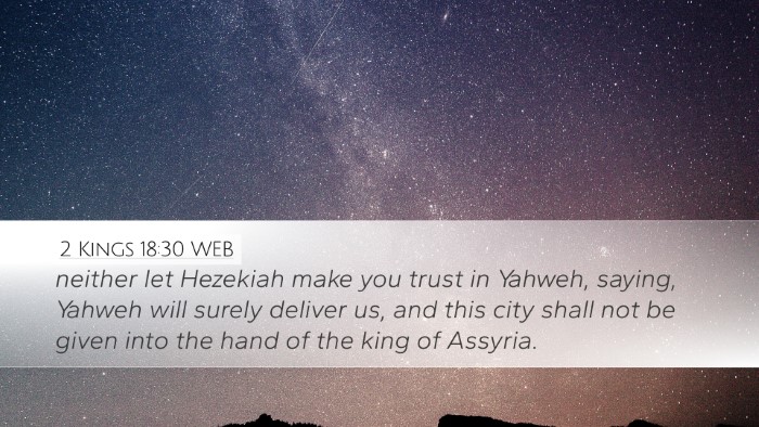2 Kings 18:30 WEB Bible Verse Image
