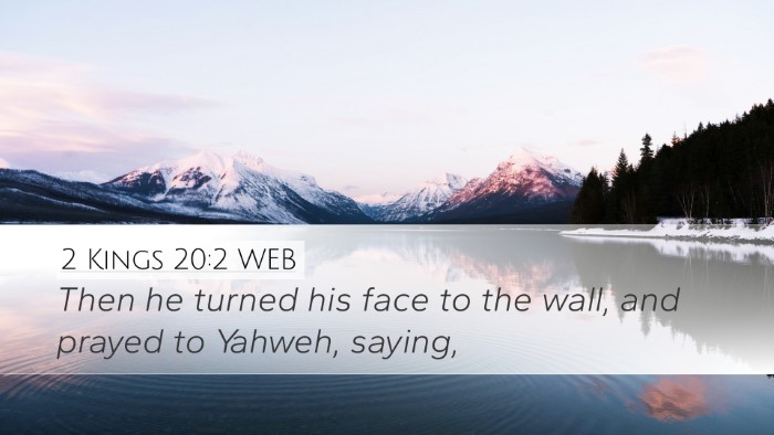 2 Kings 20:2 WEB Desktop Wallpaper - Then he turned his face to the wall, and prayed - Desktop Bible Verse Wallpaper