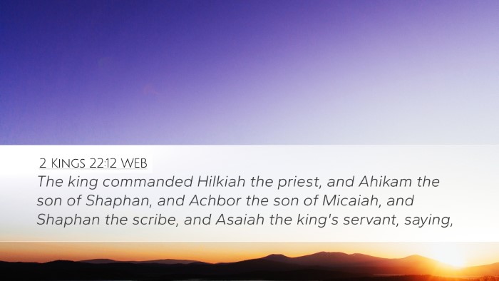 2 Kings 22:12 WEB Bible Verse Image