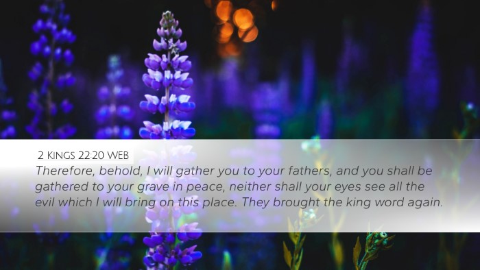 2 Kings 22:20 WEB Bible Verse Image
