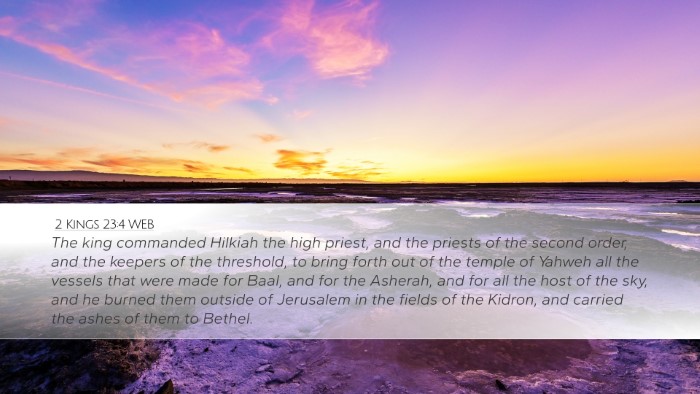 2 Kings 23:4 WEB Bible Verse Image