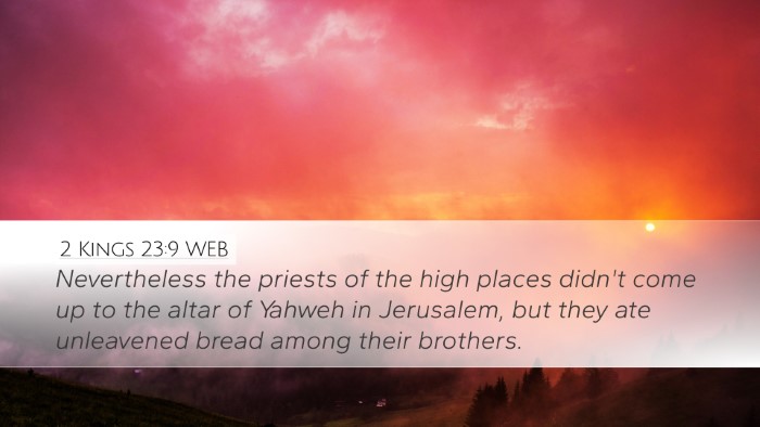2 Kings 23:9 WEB Bible Verse Image