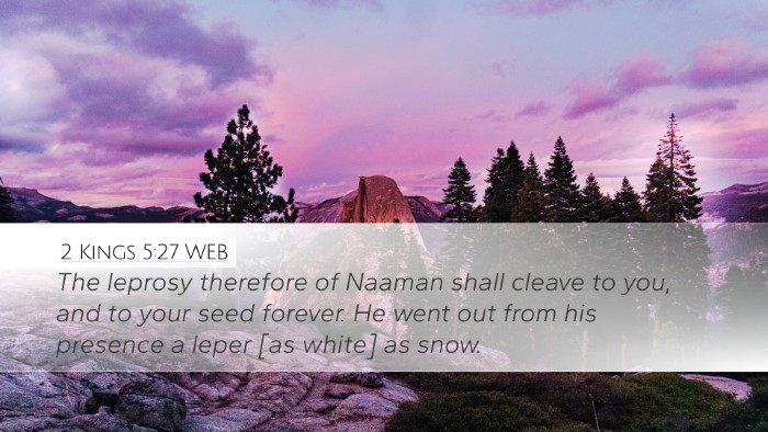 2 Kings 5:27 WEB Bible Verse Image