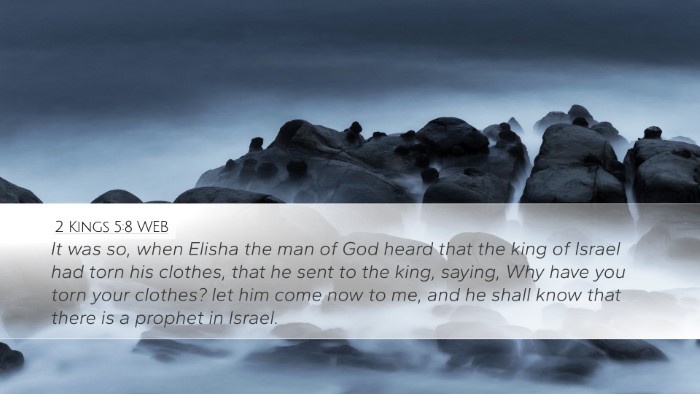 2 Kings 5:8 WEB Bible Verse Image