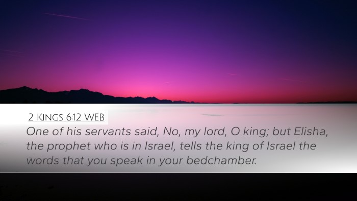 2 Kings 6:12 WEB Bible Verse Image