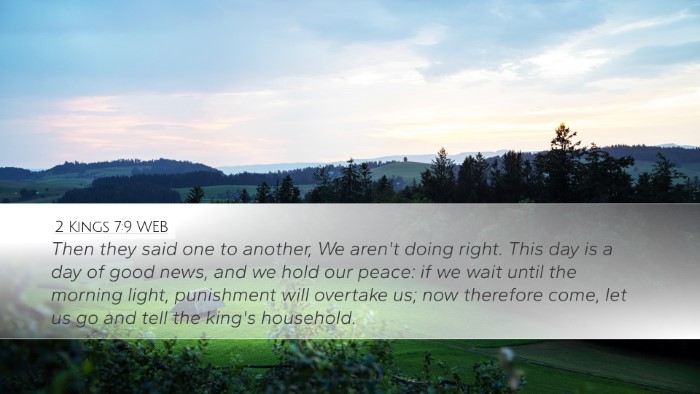 2 Kings 7:9 WEB Bible Verse Image