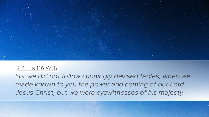 2 Peter 1:16 WEB Bible Verse Image
