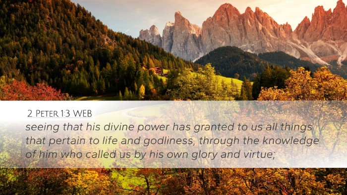 2 Peter 1:3 WEB Bible Verse Image
