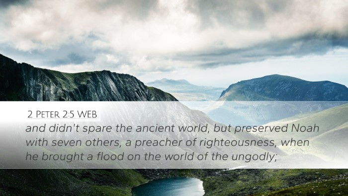 2 Peter 2:5 WEB Bible Verse Image
