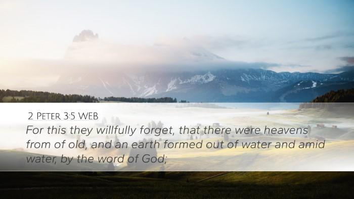 2 Peter 3:5 WEB Bible Verse Image