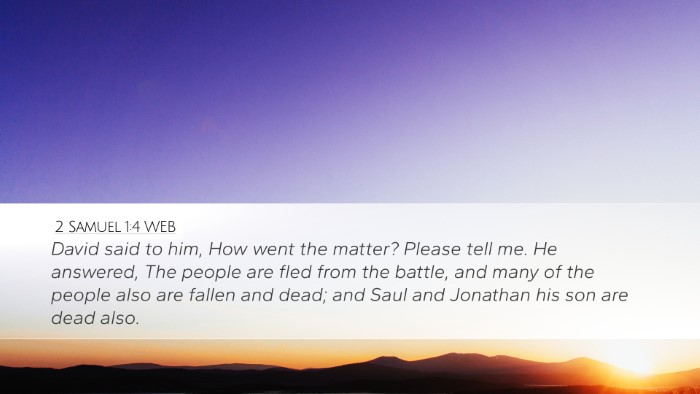 2 Samuel 1:4 WEB Bible Verse Image