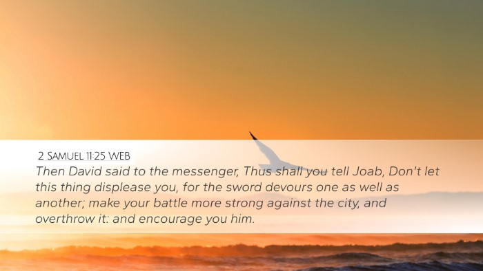2 Samuel 11:25 WEB Bible Verse Image