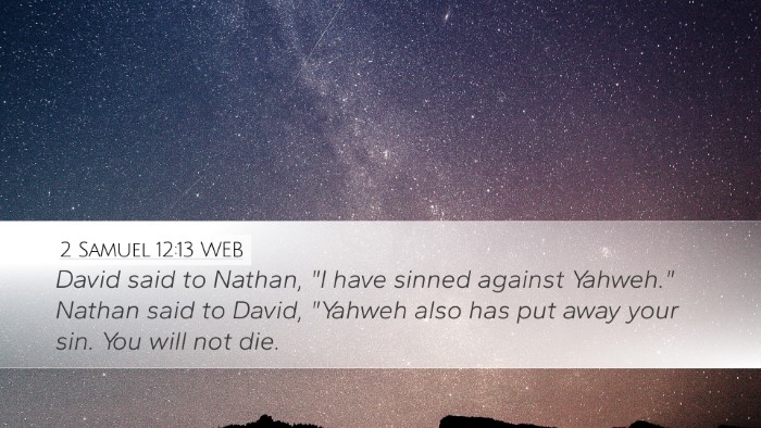2 Samuel 12:13 WEB Bible Verse Image