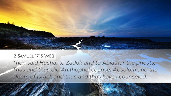 2 Samuel 17:15 WEB Bible Verse Image