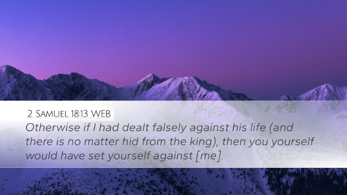 2 Samuel 18:13 WEB Bible Verse Image