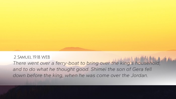 2 Samuel 19:18 WEB Bible Verse Image