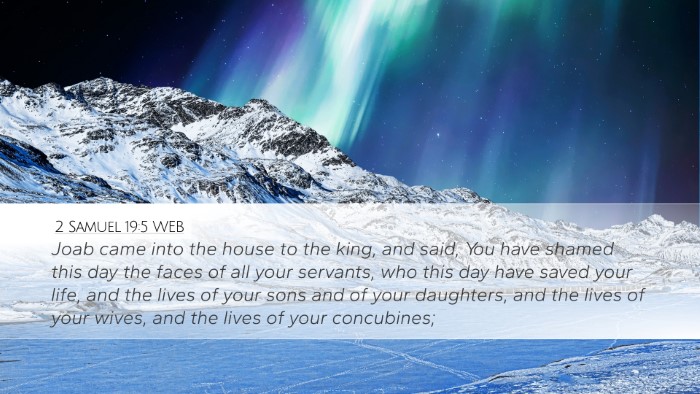2 Samuel 19:5 WEB Bible Verse Image