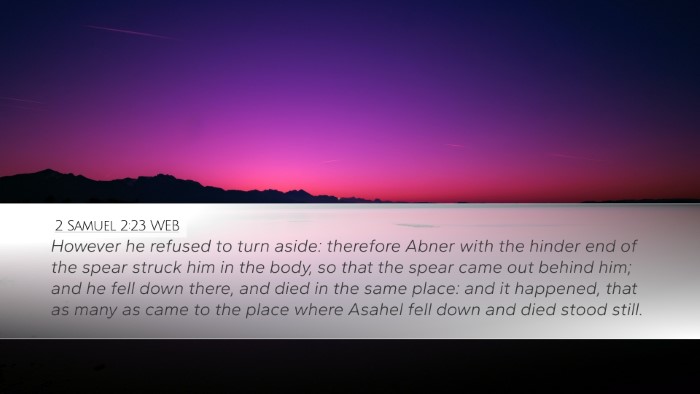 2 Samuel 2:23 WEB Bible Verse Image