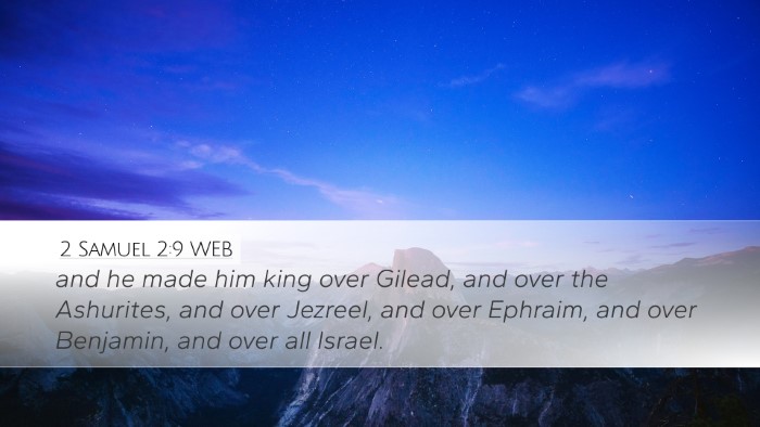 2 Samuel 2:9 WEB Bible Verse Image