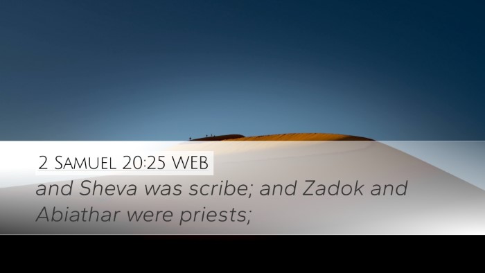 2 Samuel 20:25 WEB Bible Verse Image