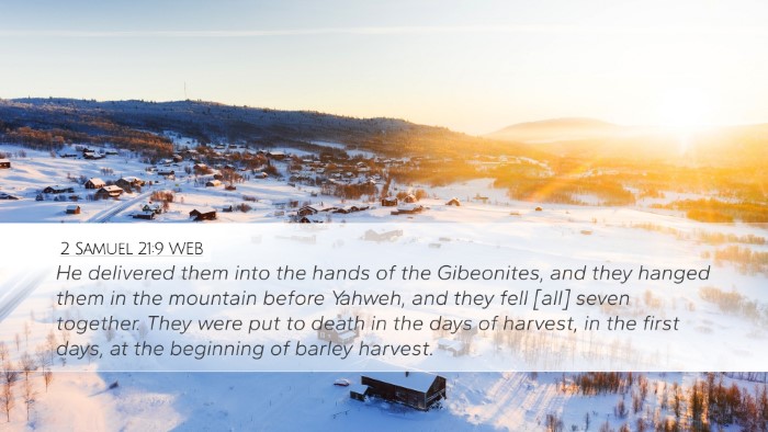2 Samuel 21:9 WEB Bible Verse Image
