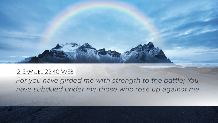 2 Samuel 22:40 WEB Bible Verse Image