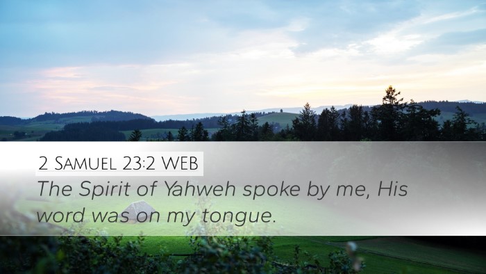 2 Samuel 23:2 WEB Bible Verse Image