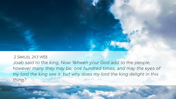 2 Samuel 24:3 WEB Bible Verse Image