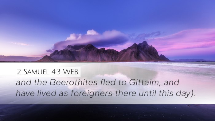 2 Samuel 4:3 WEB Bible Verse Image