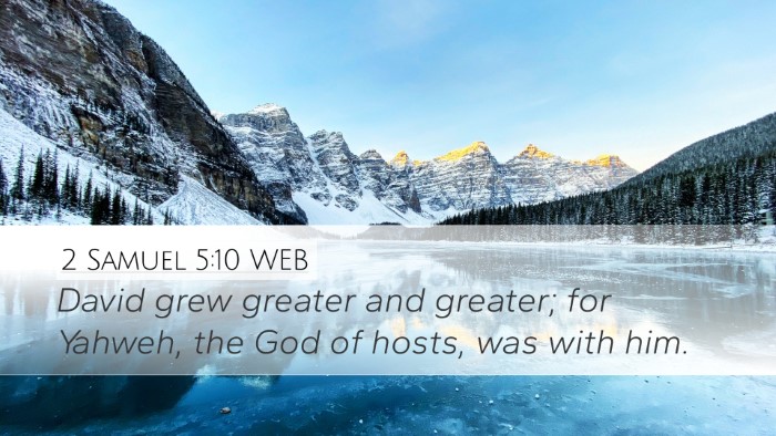 2 Samuel 5:10 WEB Bible Verse Image