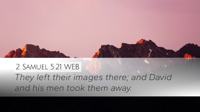 2 Samuel 5:21 WEB Bible Verse Image