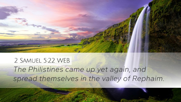 2 Samuel 5:22 WEB Bible Verse Image