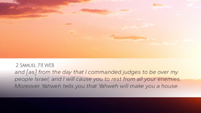 2 Samuel 7:11 WEB Bible Verse Image