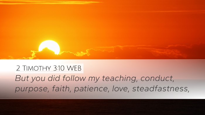 2 Timothy 3:10 WEB Bible Verse Image
