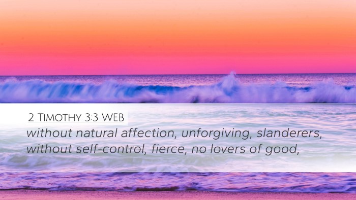 2 Timothy 3:3 WEB Bible Verse Image