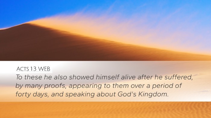 Acts 1:3 WEB Bible Verse Image