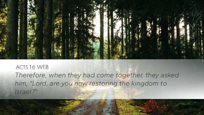 Acts 1:6 WEB Bible Verse Image
