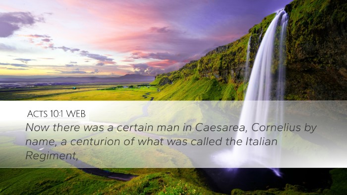 Acts 10:1 WEB Bible Verse Image