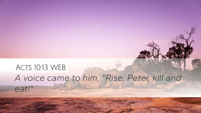 Acts 10:13 WEB Bible Verse Image