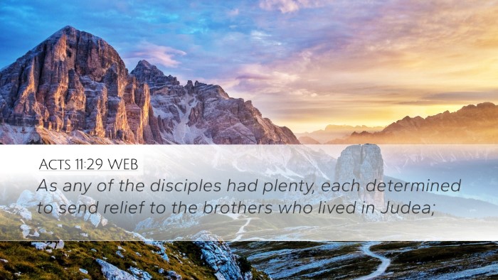 Acts 11:29 WEB Bible Verse Image